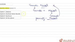 Gametic meiosis occurs in [upl. by Akihc]