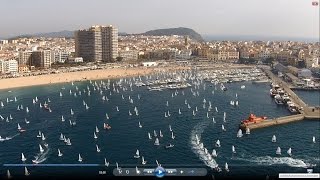 Aerial view XXVI Palamos Optimist Trophy Nations Cup Friday 13 DJI Phantom Vision 2 [upl. by Houston117]