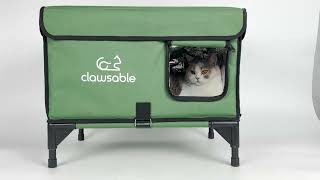 Clawsable Warm amp Cozy Retreat for Your Furry Friend  Outdoor Heated Cat House [upl. by Adnilev]