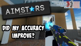 I TRIED AIMSTARS TO IMPROVE MY ARSENAL AIM Roblox [upl. by Eyahc]