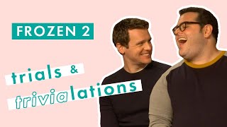 Frozen 2s Josh Gad and Jonathan Groff sing hilarious duet and test their film knowledge  Cosmo UK [upl. by Tem803]