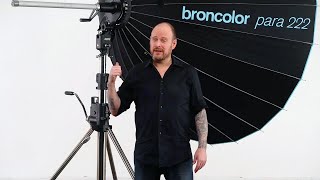 Broncolor Para Reflector HeavyDuty Tilt Head with Crank Handle [upl. by Nnaeirual]