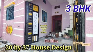 Beautiful 20 by 37 house design  20 × 37 house design in Single Floor  2037 house plan [upl. by Cletis146]