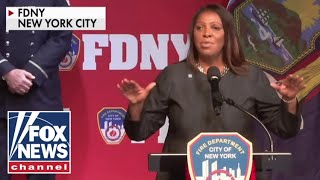 New York Attorney General Letitia James booed in New York City [upl. by Tehcac364]