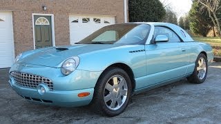 2002 Ford Thunderbird Premium Roadster Start Up Exhaust Test Drive and In Depth Review [upl. by Deragon359]