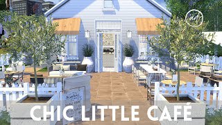 CHIC LITTLE CAFE  Sims 4  CC SPEED BUILD [upl. by Laamak]