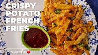 CRISPY POTATO FRENCH FRIES WITH GARLIC BUTTER  घर पर बनाये आसान विधी [upl. by Canada]