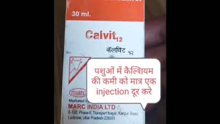 Calvit 12 injection पशुओं में कैल्शियम की कमी को मात्र एक injection से दूर करें [upl. by Aranaj]