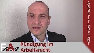 Kündigung im Arbeitsrecht für Arbeitnehmer  Kündigungsschutzklage  Muster [upl. by Berfield957]