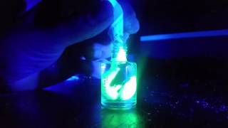 Strontium Aluminate quotThe brightest glow in the dark powderquot glowing nail polish [upl. by Aneryc149]