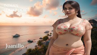 4K AI Indian Lookbook Plus Size Goddess Model Video  Juanillo [upl. by Akin]