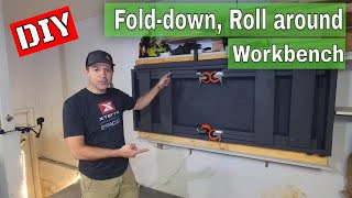 DIY FoldDown Workbench with Convenient Storage  The Ultimate SpaceSaving Solution [upl. by Ssidnak576]