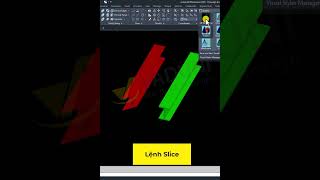 Cách Dùng Lệnh Slice Để Cắt Khối 3D Trong AutoCAD 3D autocad3d vaduni hocautocad [upl. by Ilesara]