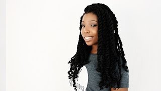 How To Curl The Ends Of Havana Twist Hair Tutorial Part 5 [upl. by Englebert]