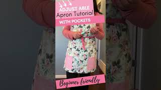 DIY ADJUSTABLE APRON WITH POCKETS [upl. by Yrnehnhoj]