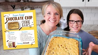 Lazy Chocolate Chip Cookie Bars 4 Ingredient Recipe SO Easy SO good [upl. by Now]