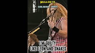 Megadeth BACKWARDS Subliminal Lyrics pt1 [upl. by Eseeryt]