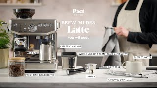 How to make a latte  Latte Guide  Pact Coffee [upl. by Atsugua]