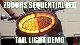 20182022 Kawasaki Z900RS Integrated Sequential LED Tail Light Demo by Motodynamic [upl. by Zelten]