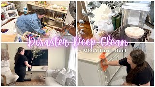 Disaster Deep Clean  Mega Thrift Haul Cleaning Motivation 2024 [upl. by Romilda]