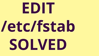 Unable To Edit etcfstab file Recovery mode SOLVED [upl. by Worden675]