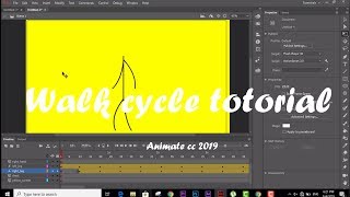 How to make stickman walkcycle animation  Adobe animate cc  Tutorial  Hubble Animation [upl. by Anneh]