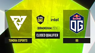 Dota2  Tundra Esports vs OG  Game 1  ESL One Birmingham 2024  CQ  WEU [upl. by Ahsenauq]