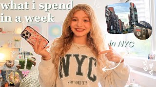 realistic WHAT I SPEND IN A WEEK as a 21 year old college student living in NYC ⋆ ˚｡⋆୨୧˚ [upl. by Woo]