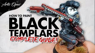 How to Paint BLACK TEMPLARS Black Power Armour made easy Warhammer 40k Deathwatch Scheme [upl. by Besnard]