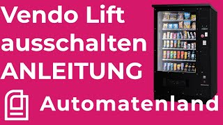 Lift im Vendo Snackautomat Deaktivieren Anleitung Onkel Kramer [upl. by Carita102]