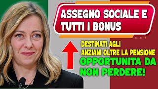 Assegno Sociale e Tutti i Bonus Destinati agli Anziani Oltre la PensioneOpportunità da Non Perdere [upl. by Uziel474]