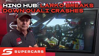 Larko Breaks Down Wild Boost Mobile Qualifying Crashes  2024 Repco Supercars Championship [upl. by Saw]