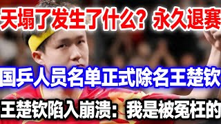 王楚钦正式退出！国乒名单除名王楚钦！发生了什么？我是被冤枉的！ [upl. by Ninetta]