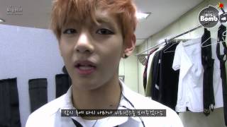 BANGTAN BOMB V is wearing BOMB BTS 방탄소년단 [upl. by Labannah]