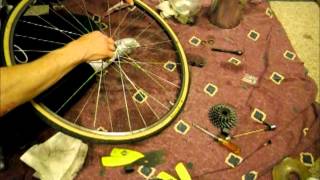 How To Overhaul The Hub Of A Rear Bike Wheel [upl. by Idarb]