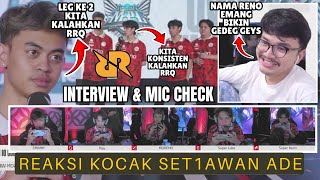 PESAN MORENO UNTUK RRQ  REAKSI MAS ADE INTERVIEW amp MIC CHECK BIGETRON ALPHA VS DEWA UNITED [upl. by Bal]