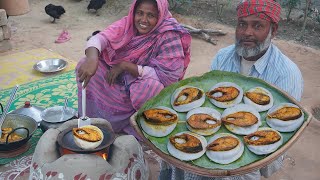 Delicious Ilish Chitoi Pitha Recipe  Winter Special Chitoi Pitha  Hilsa Fish Curry  Village Food [upl. by Secrest]