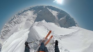 Skier falls off 100ft cliff set [upl. by Brian]