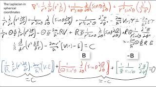 Introduction to the Schrödinger Equation in Spherical Coordinates PHYS 372 [upl. by Eleik195]