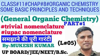 nomenclature of organic compounds class 11  trivial nomenclature  iupac nomenclature [upl. by Qiratla]