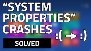 HOW TO FIX System Properties is crashingnot opening in Windows 8 HD [upl. by Rashida]