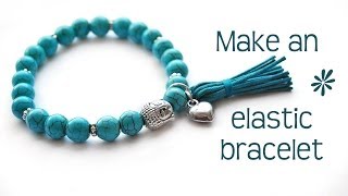 Make a stretch elastic bracelet  best tips [upl. by Yecies487]