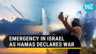 Hamas Declares War On Israel Rocket Barrage From Gaza IDF Tanks Set Ablaze amp Clashes  Watch [upl. by Beker]