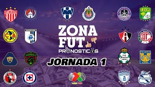 PRONÓSTICOS JORNADA 1 LIGA MX  CLAUSURA 2023 PREDICCIONES ZONA FUT [upl. by Sibilla325]