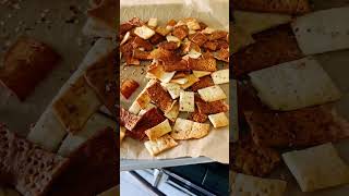 Making sourdough discard crackers with olive oil is a fantastic way to use up leftover sourdough [upl. by Llewol]