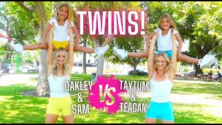 Twin Acro Challenge With the Rybka Twins amp Taytum amp Oakley [upl. by Mei170]