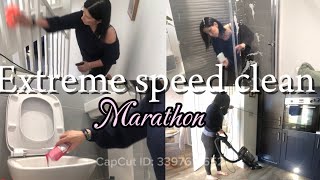 Extreme speed cleaning marathon NO TALKING  clean with me speed cleaning motivation UK 2024 [upl. by Iron158]