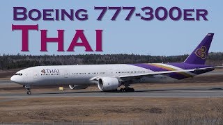 Thai Airways Boeing 777300ER  TakeOff from Arlanda [upl. by Riobard]