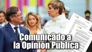 Comunicado a la Opinión Publica La Primera Dama de Colombia y su Contribución al Desarrollo Social👇 [upl. by Nur]