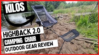 KILOS Highback 20 camping chair and footrest Gear review an excellent lightweight camping chair [upl. by Lesly]